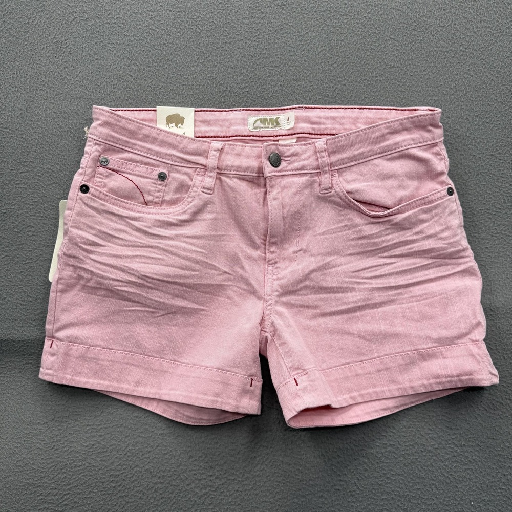 Mountain Khakis Shorts‎ Womens 8 Pink Skimmer Jean Denim Stretch Casual 4 Inseam